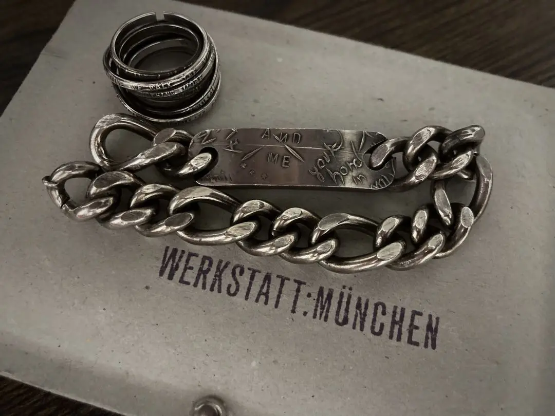 ★新品 定価46,200円 WERKSTATT:MUNCHEN シルバーブレス WERKSTATT:MÜNCHEN キューバンチェーン ブレスレット | シルバー