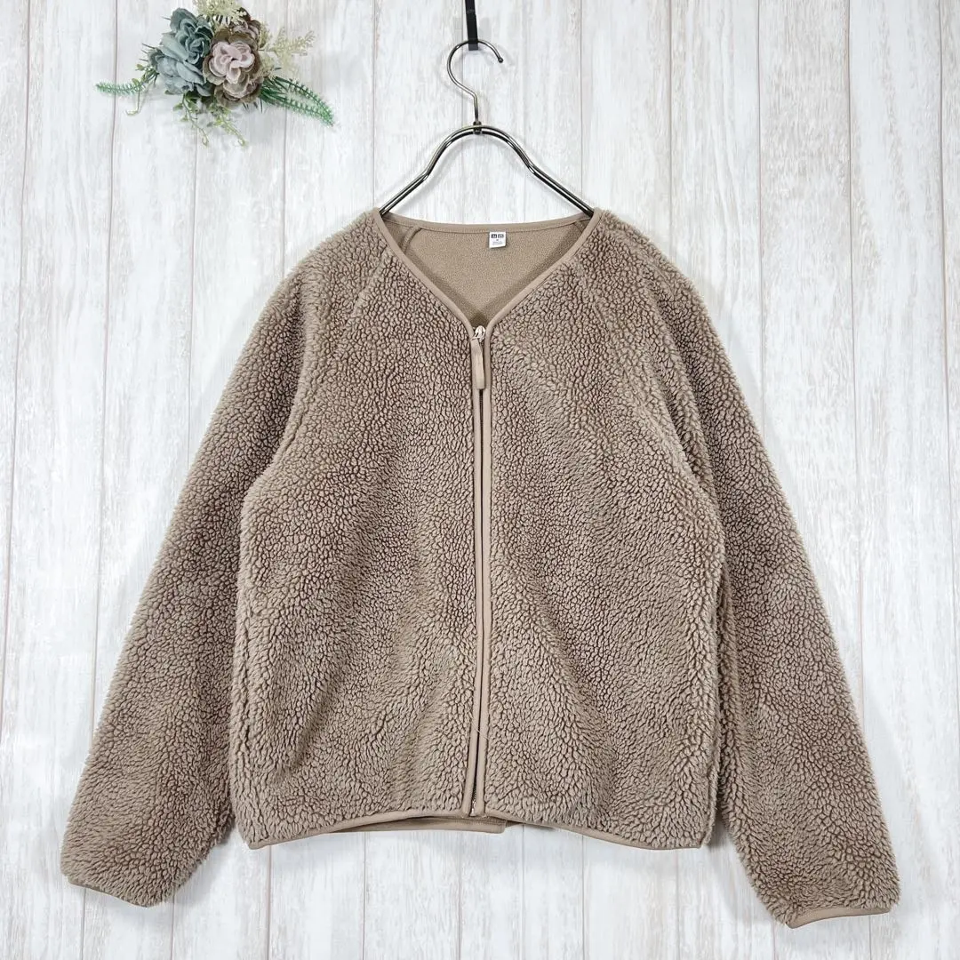 Thumbnail of ☆ Uniqlo (M) Fleece Jacket Brown Zip-up