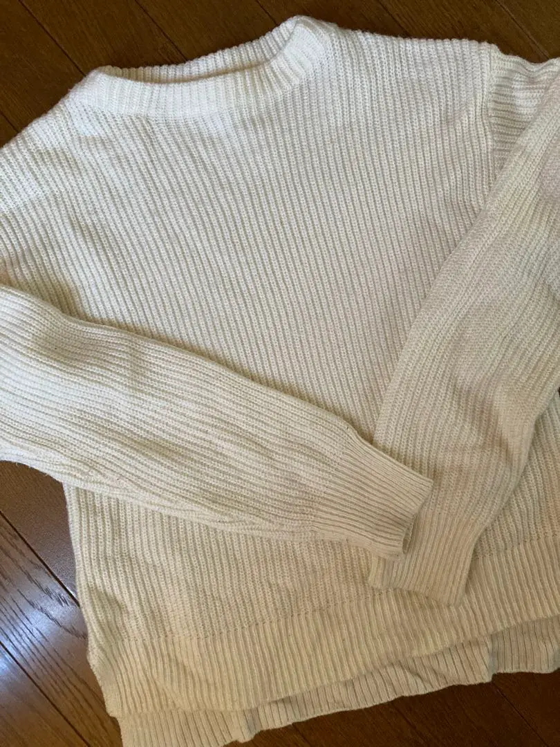 Thumbnail of Te chichi White Rib Knit Sweater