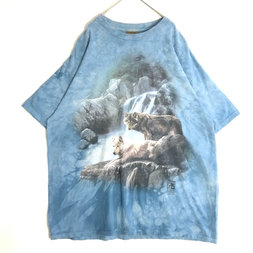 Thumbnail of 3103 Made in USA 90s Wolf Animal Tie-dye Big Size Blue