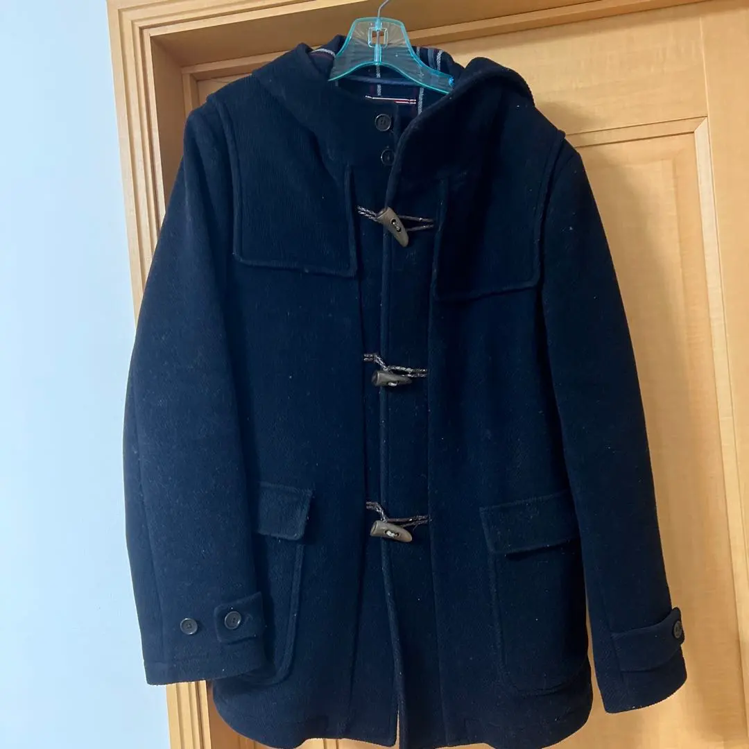 Thumbnail of Men's Navy Duffel Coat, Wool Material