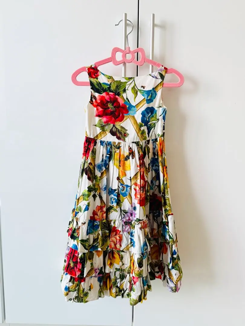 ドルチェ&ガッバーナ　2022s キッズドレス Poplin dress with butterfly print in Print for Girls