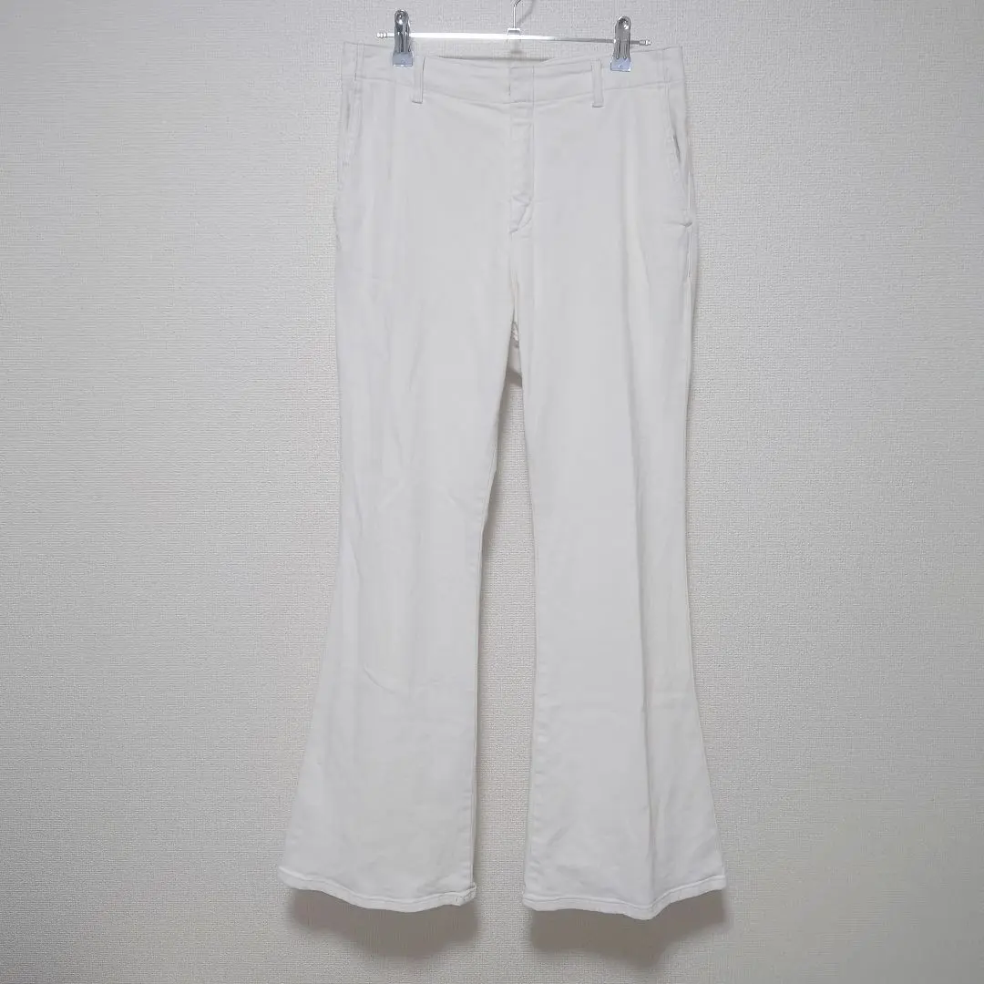 Thumbnail of IENA Reactive Dye Denim Semi-Flare Pants, Made in Japan, White