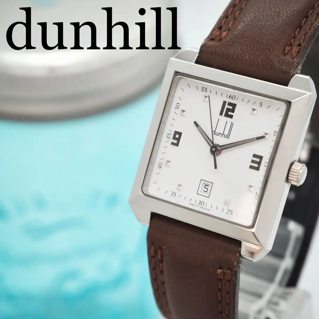 【希少】dunhill ダンヒル 腕時計 ファセット スクエア ダンヒリオン 箱 希少】dunhill ダンヒル 腕時計 ファセット スクエア 8022