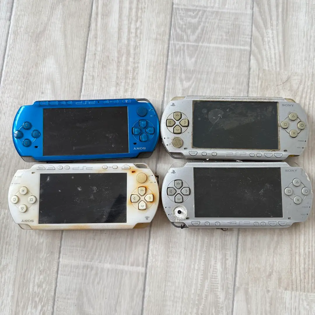 Thumbnail of PSP consoles, set of 4, blue, white, silver, PSP-3000