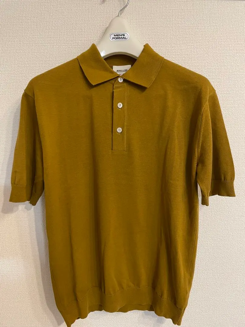 【美品】ビショップ購入MORRIS & SONS 半袖ニットポロ 美品】ビショップ購入MORRIS & SONS 半袖ニットポロ在庫 処分