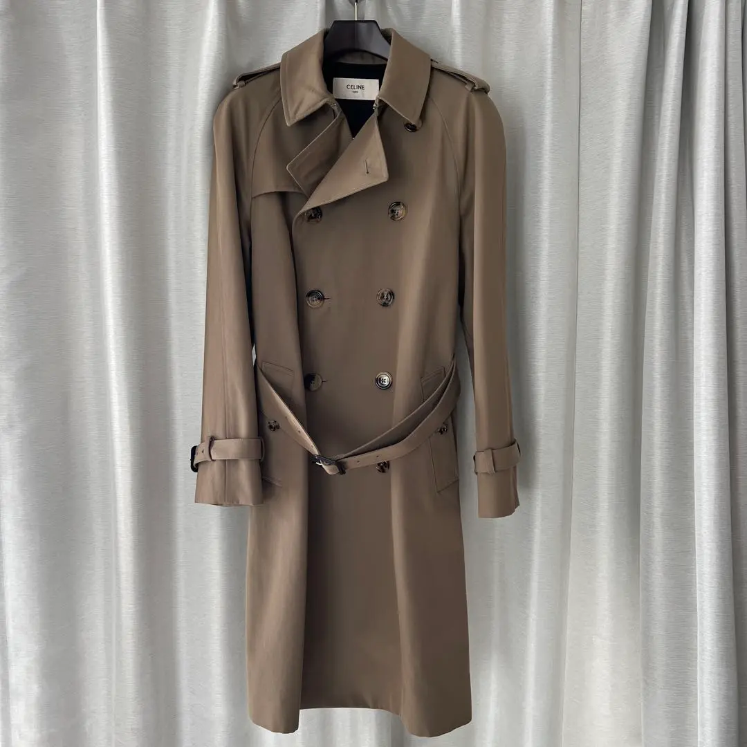 celine 19ss ニューウェーブトレンチコート サイズ44 CELINE セリーヌ ブランドオフ ウール トレンチコート 中古