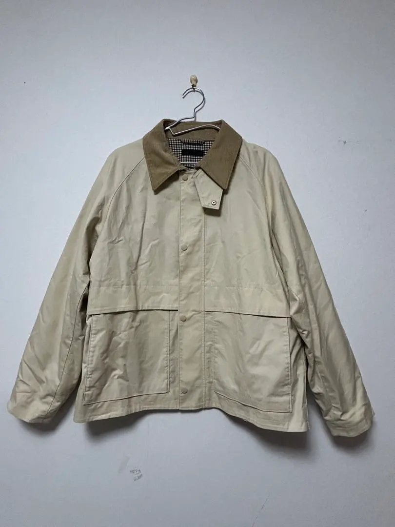 Thumbnail of Beige jacket outerwear corduroy check pattern