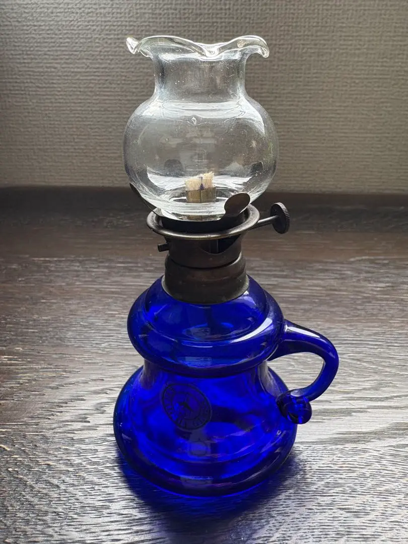 小樽 北一硝子 オイルランプ・フリルのガラスシェード・ 北一硝子 ランタン 新品綿芯セット済み - BURN-UPS!