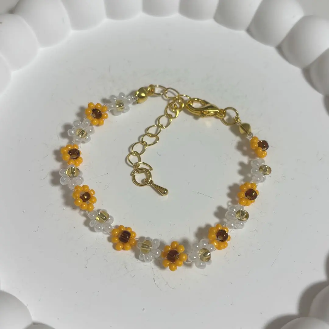 Thumbnail of Beaded Bracelet Handmade Sunflower Accessory Bracelet 【8】