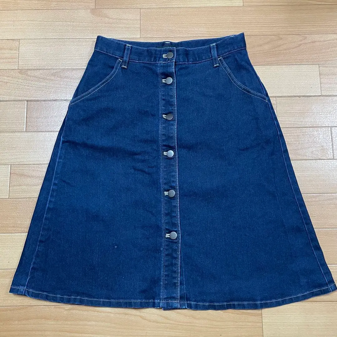 Thumbnail of [Slightly Dirty] Denim Knee-Length Skirt [UNIQLO]