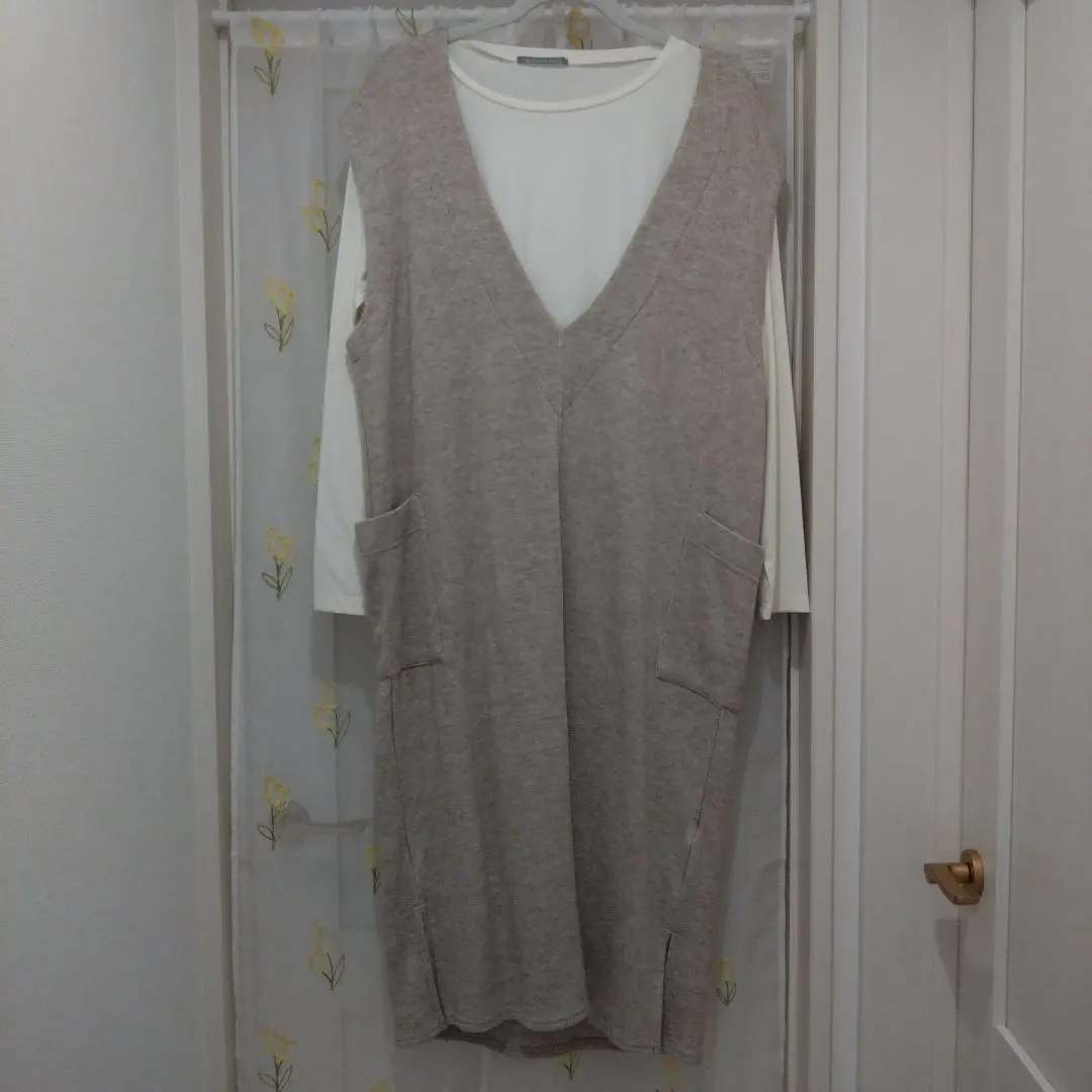 Thumbnail of Silver Mint Sugar V-neck Long Dress, Size L, New with Tags