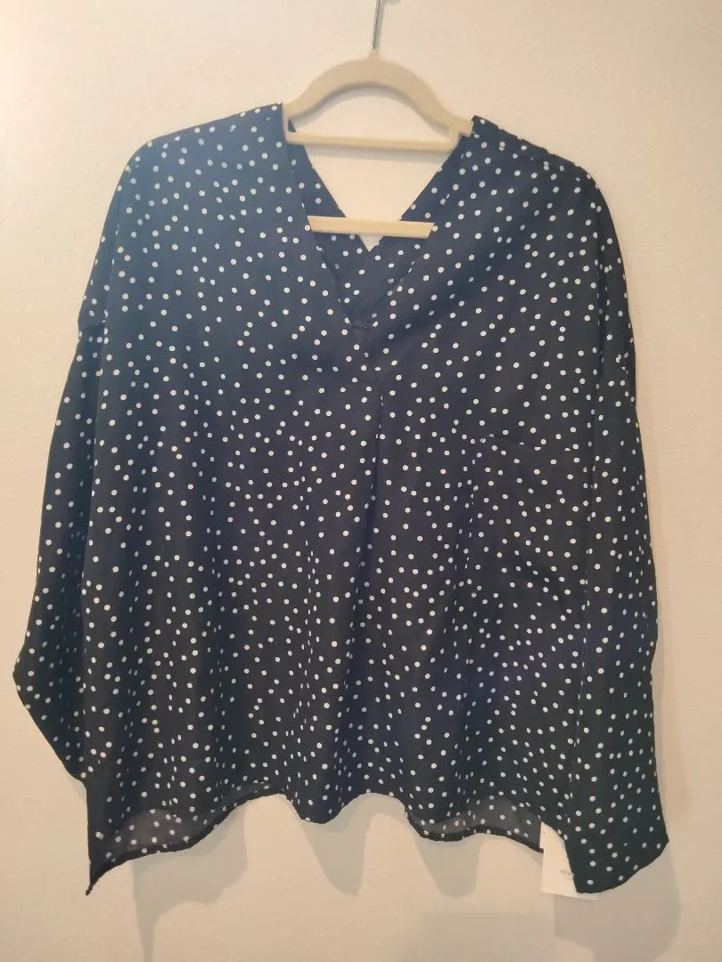 Thumbnail of titivate Black and White Polka Dot Long Sleeve Shirt