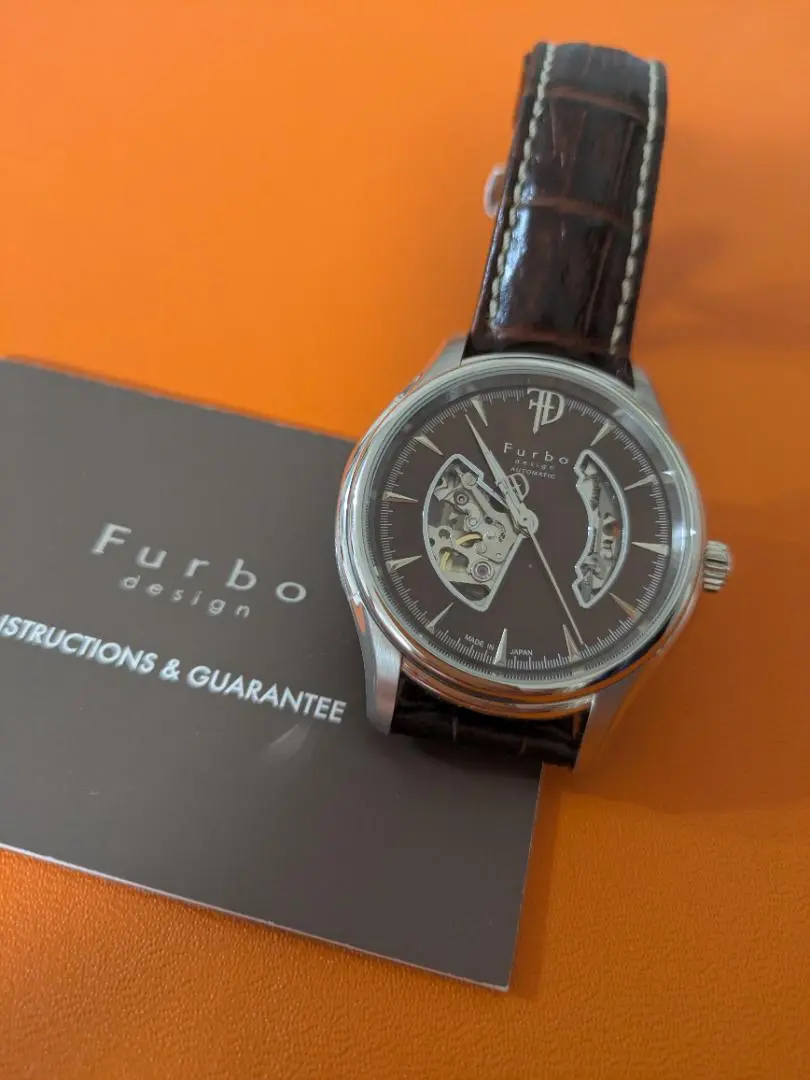Furbo フルボF5025 ブラウンレザーベルト　スケルトン　自動巻き Furbo フルボ F5025 ブラウン レザーベルト スケルトン 自動巻き