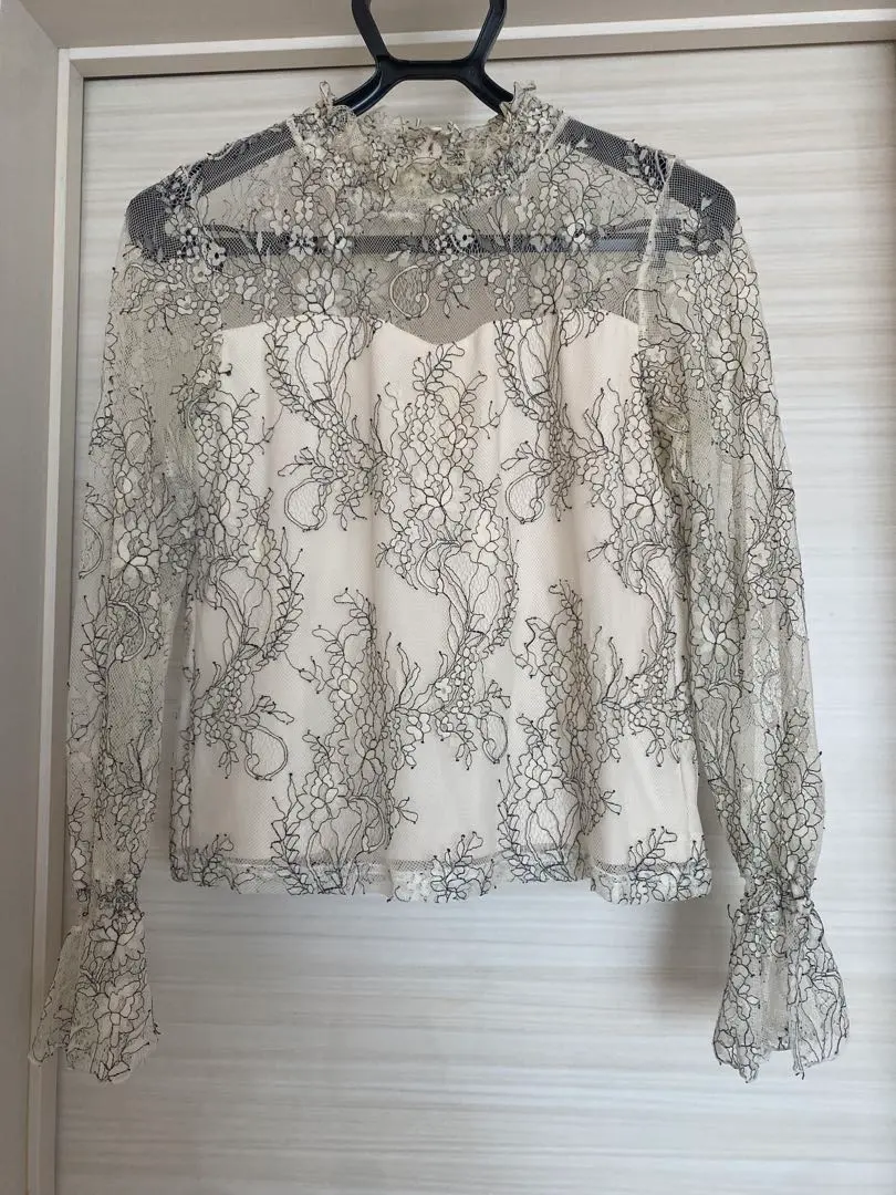 Thumbnail of Heather Long Sleeve Lace Blouse Top