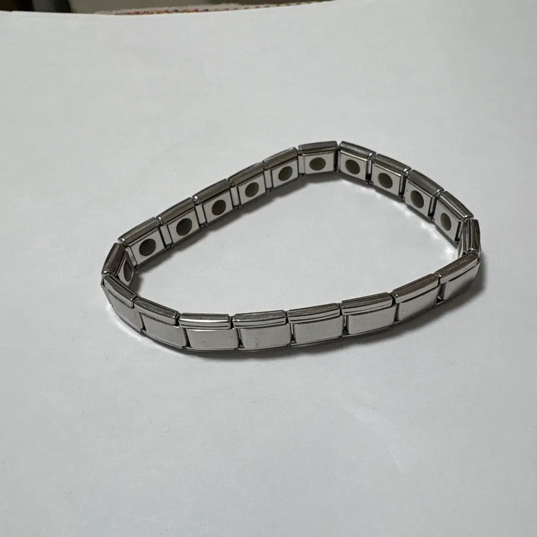 Thumbnail of Germanium Bracelet Stainless Steel Silver Men's Health Bracelet New Unused
