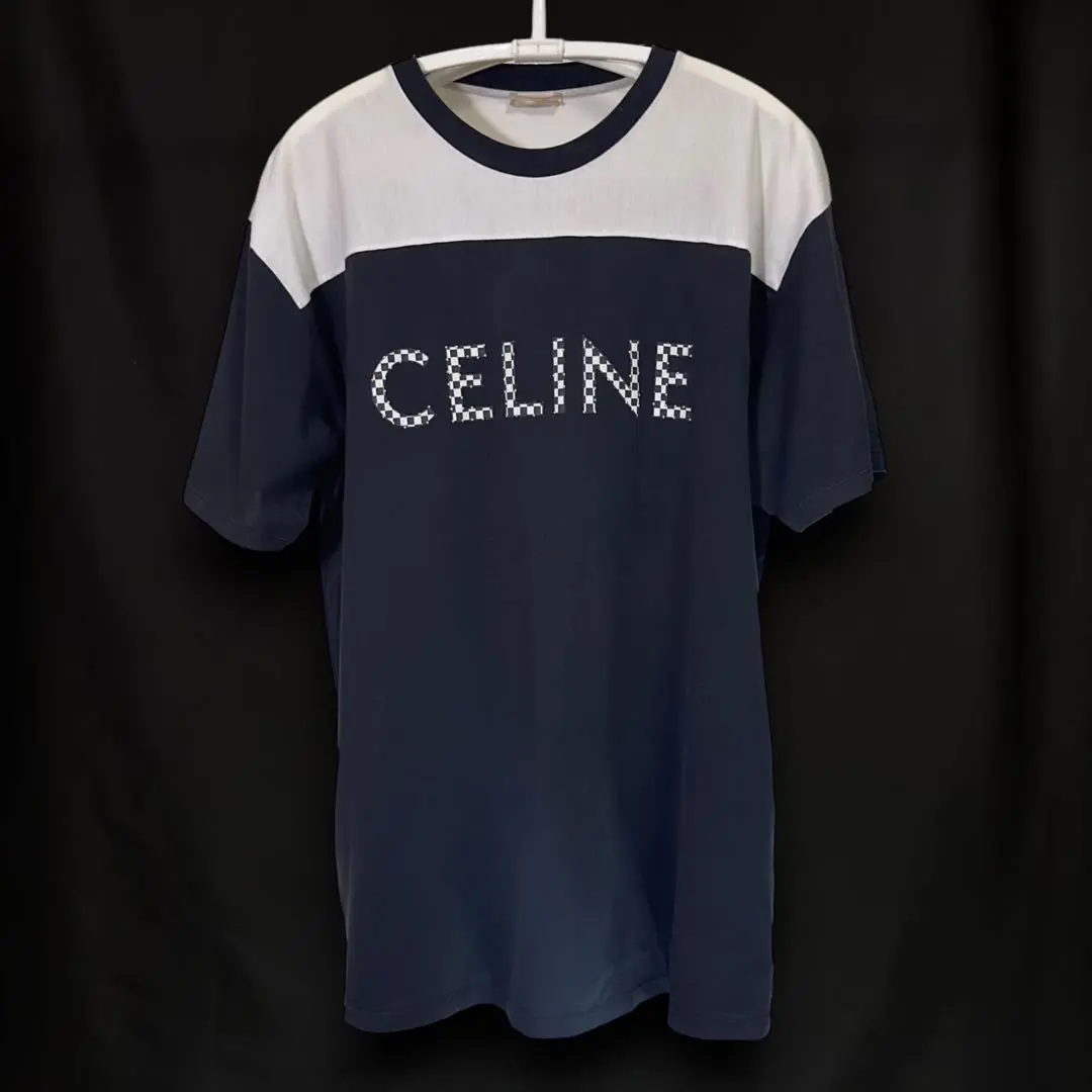 CELINE 【トリオンフロゴ入り】セリーヌ☆刺繍ロゴ入りボーダーTシャツ　L 2025年最新】CELINE 柄・デザイン：ボーダー Tシャツの人気