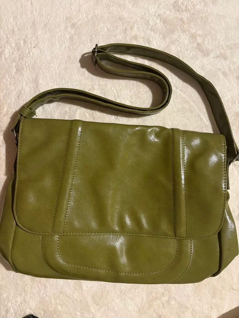 Thumbnail of Faux leather shoulder bag, canvas bag, messenger bag