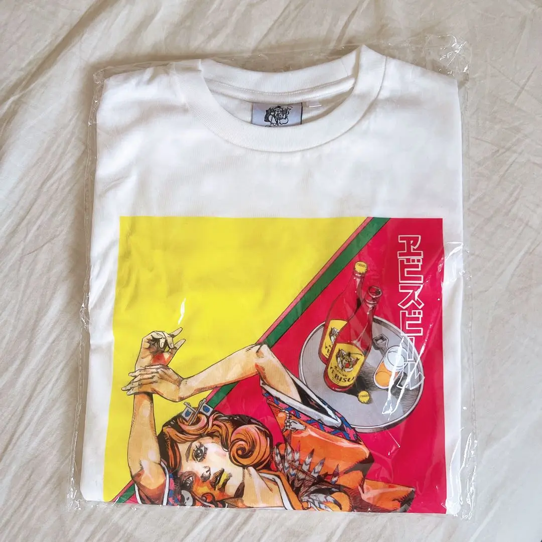 東京限定 エビス 恵比寿 Tシャツ 荒木飛呂彦 ジョジョ XL ヱビス 荒木飛呂彦デザイン Tシャツ JOJO ジョジョ XLサイズ 美人画
