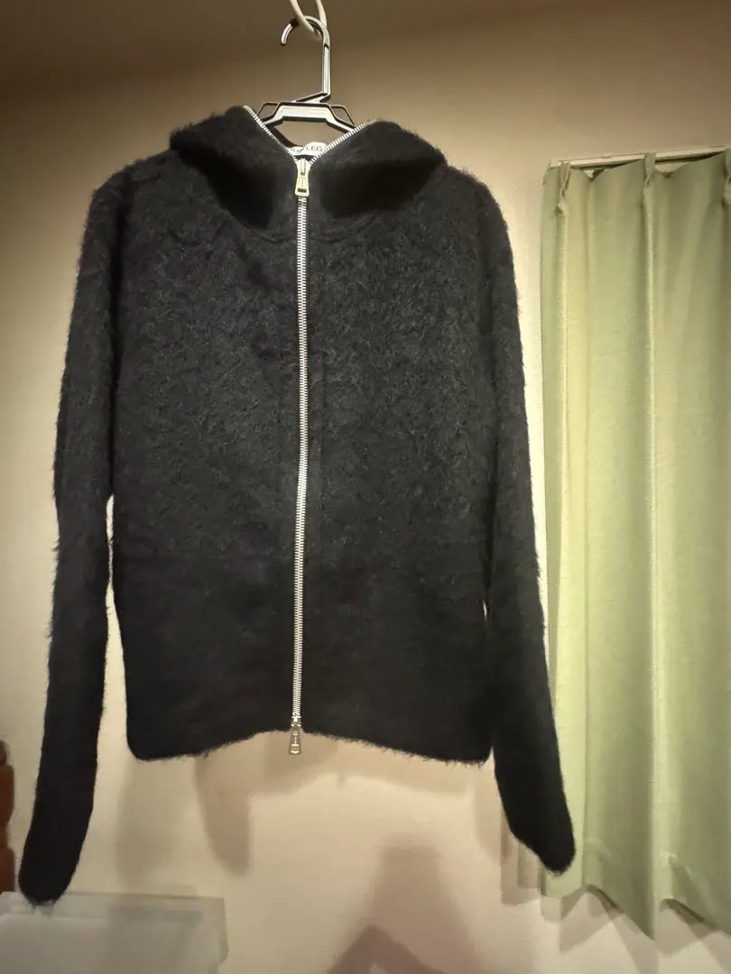 黑色拉鍊外套連帽衫 Our Legacy 莫海爾毛衣 的縮圖