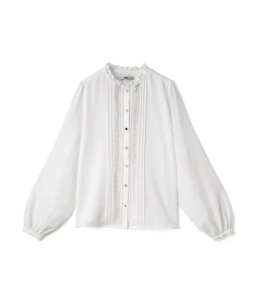 Thumbnail of Frill Neck Lace Blouse GRL Blouse