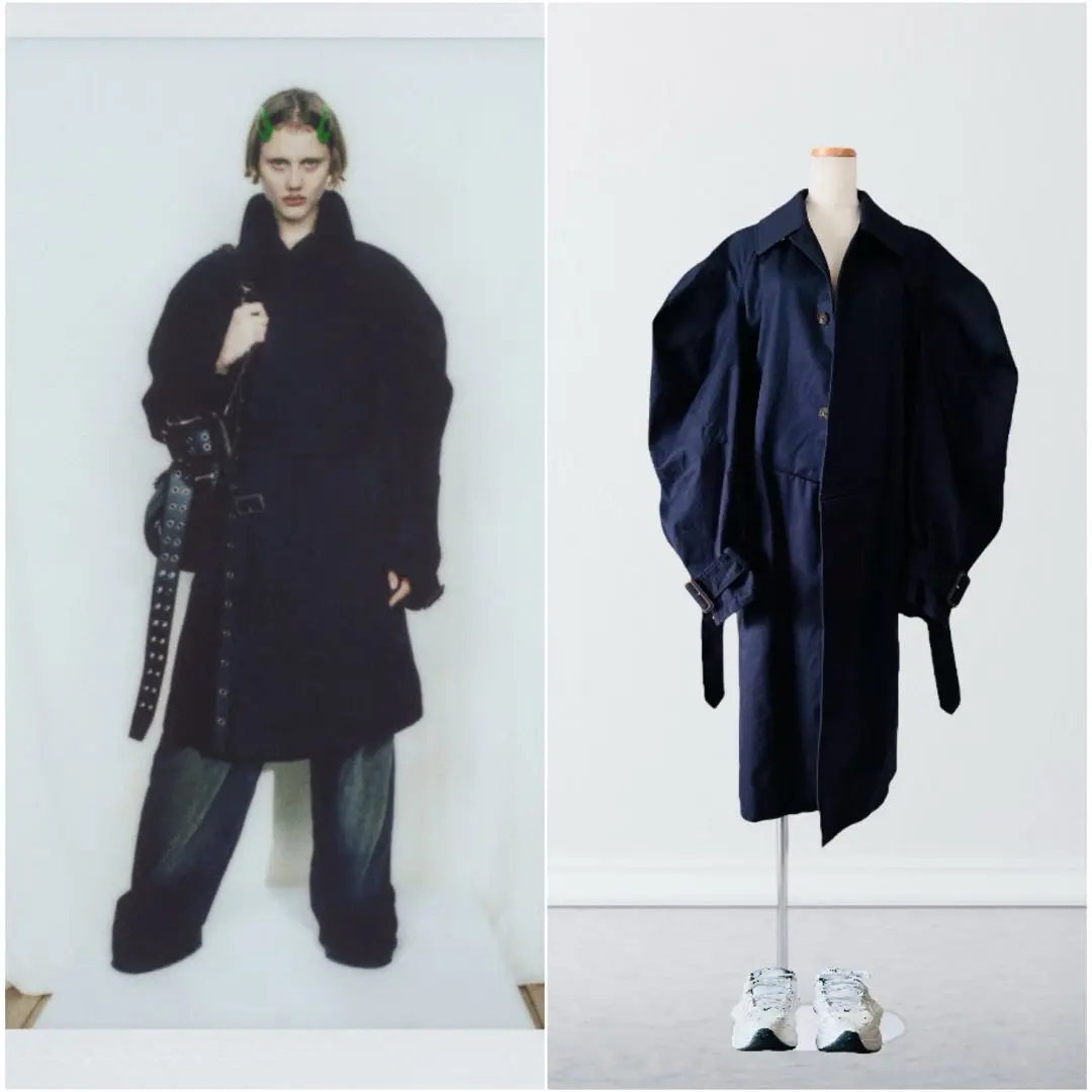 BALENCIAGA トレンチコート　34 バレンシアガ 完売必至☆BALENCIAGA☆オーバーサイズ ツイルトレンチコート