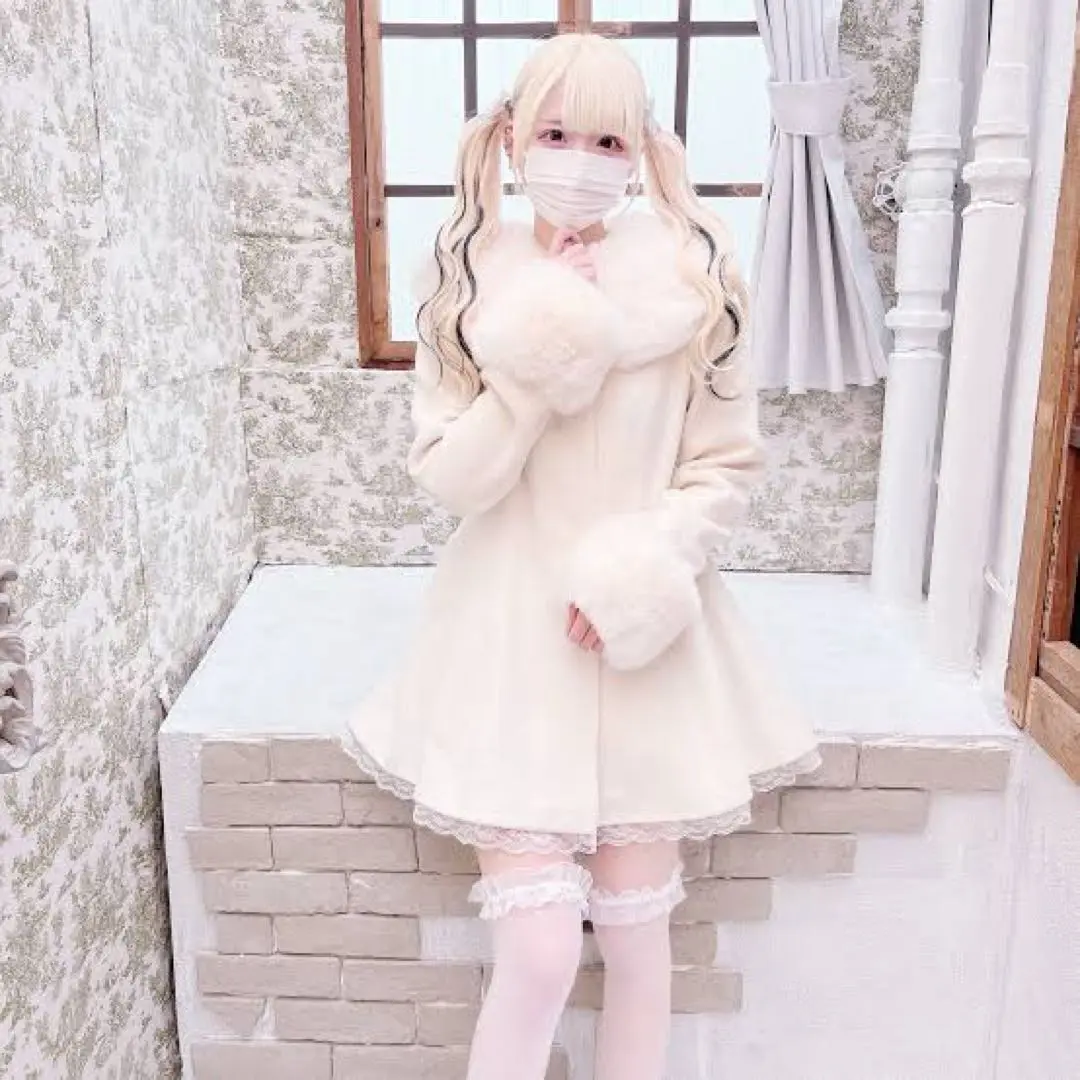 lavish bunny ラビバニ コート イモちゃん ホワイト lavish bunny ラビバニ イモちゃん コート ホワイト