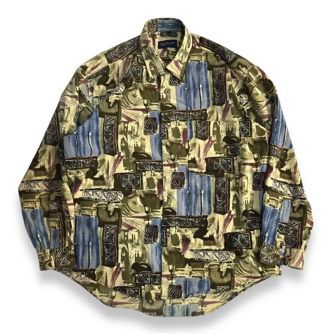 Thumbnail of Rare Price Reduction! [VINTAGE] 80s 90s All-Over Print Art Retro Vintage Shirt