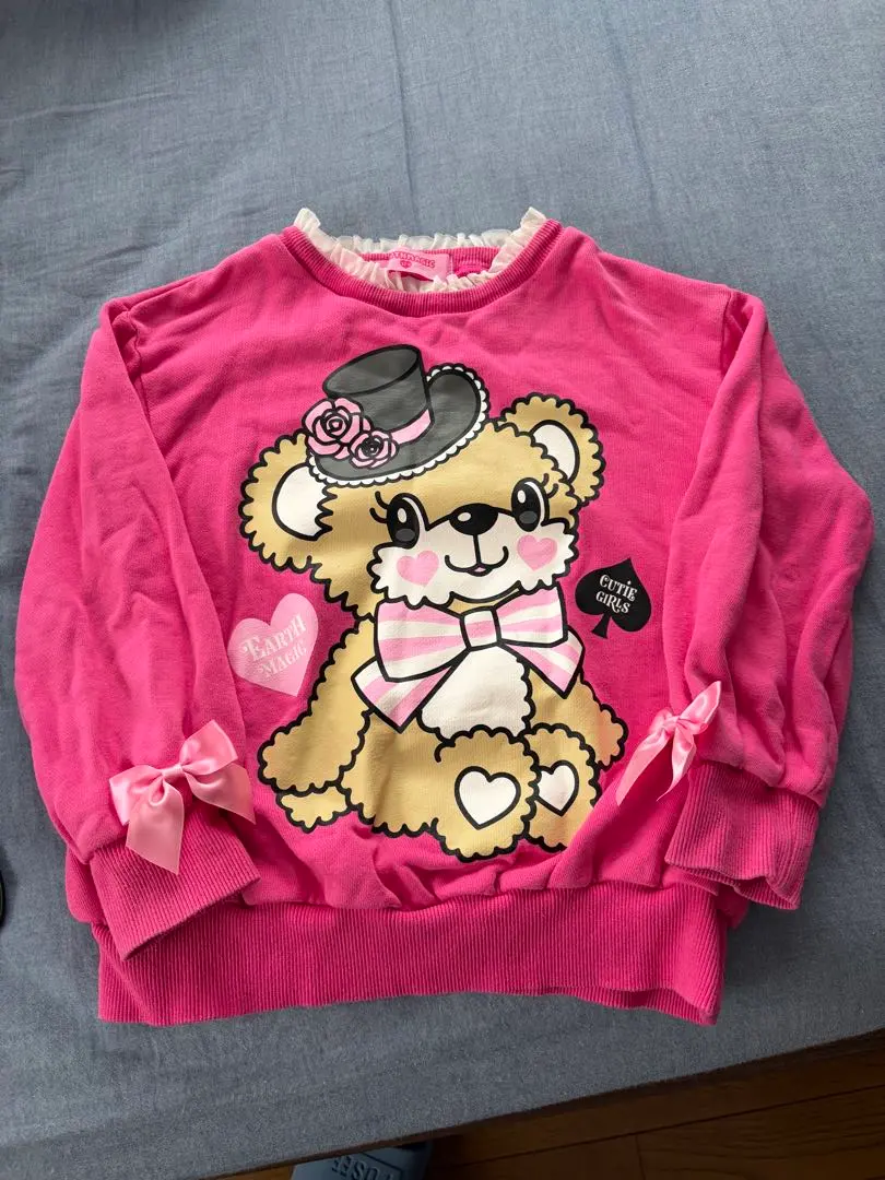 Thumbnail of EARTH MAGIC Bear Pattern Sweatshirt, Pink