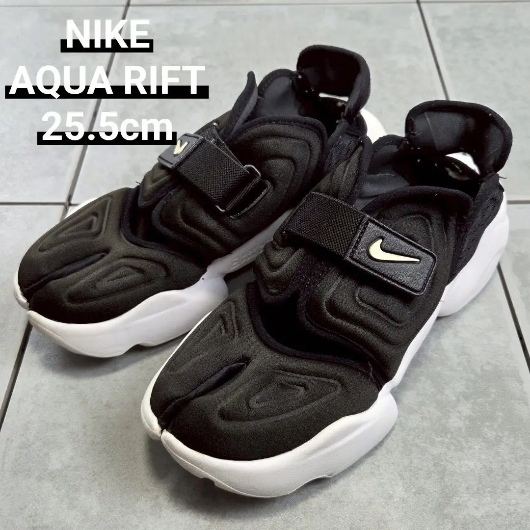 【中古美品】25cm NIKE リフト ブラック スニーカー NIKE - 25cm Nike Air Rift Strap Leather Blackの通販 by