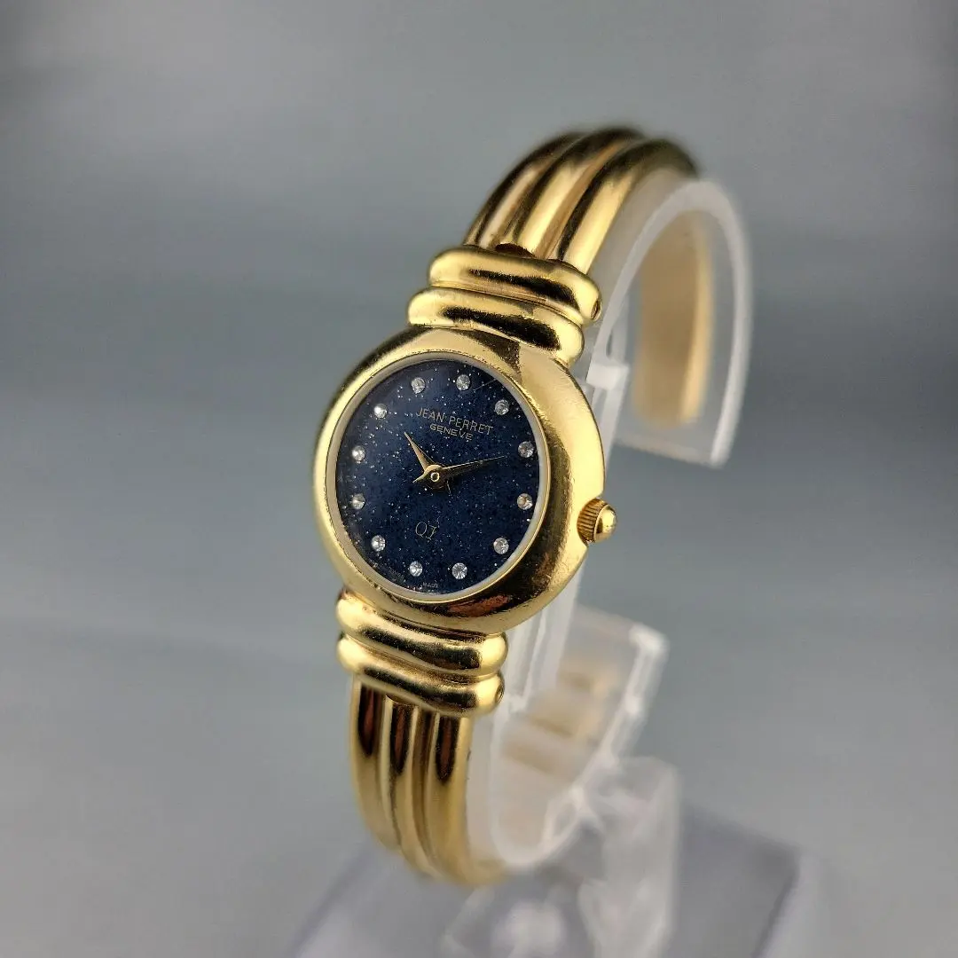 JEAN PERRET GENEVE 腕時計 JEAN PERRET ジャンペレ スクエア デイト 腕時計 ゴールド