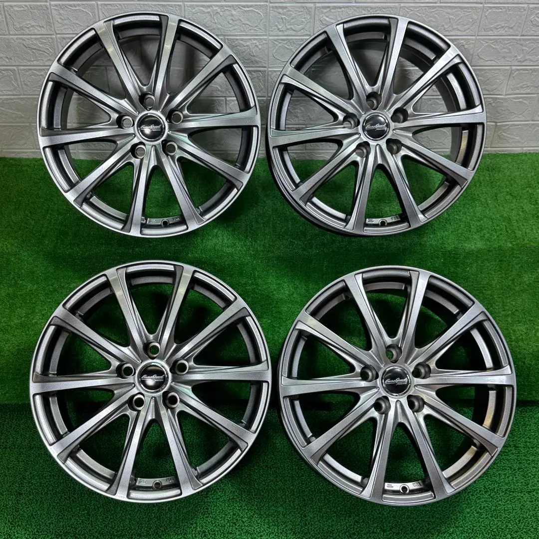 美品 マナレイユーロスピード Ｒ17×7Ｊ+37　5H-114.3　アルファード 美品 マナレイユーロスピード R17×7J+37 5H-114.3