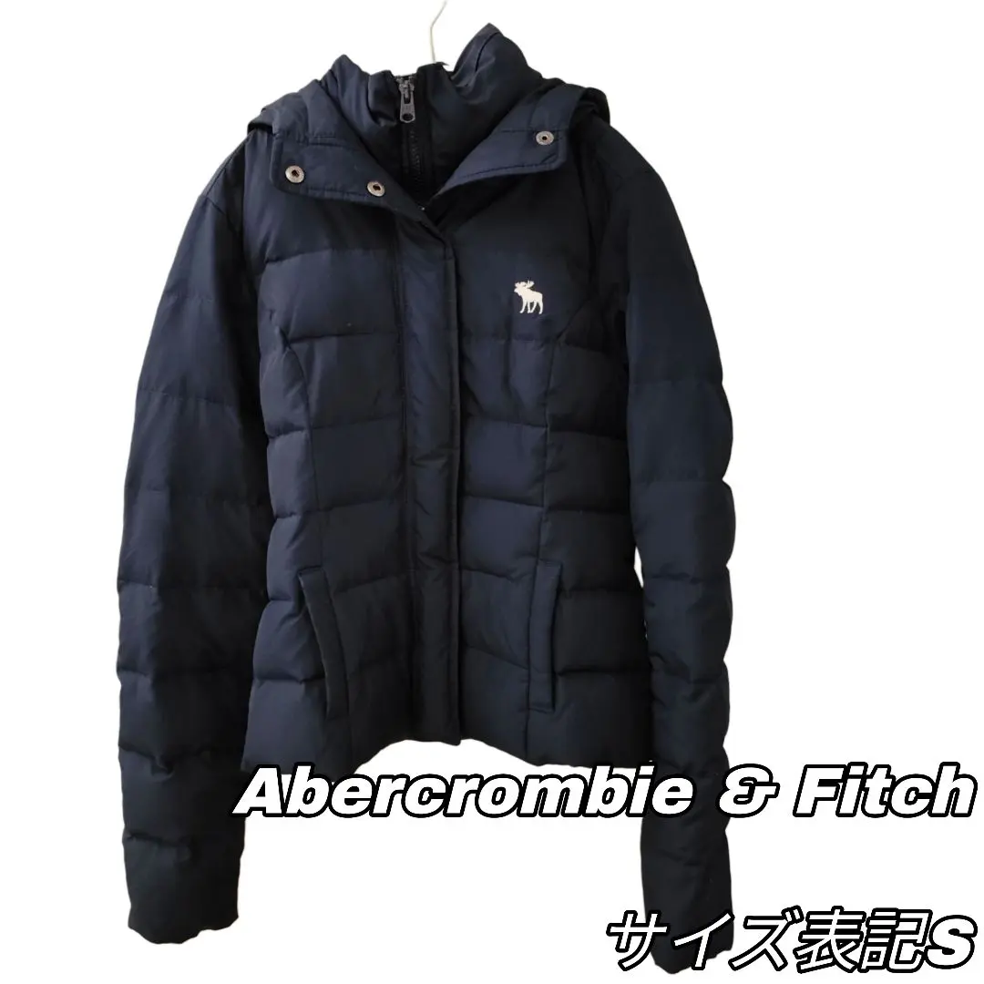 Kuu❣プロフ必読！アバクロンビー＆フィッチ 黒　ダウンジャケット レア 2025年最新】Abercrombie&Fitch 汚れ・破れ・臭いなど：なし