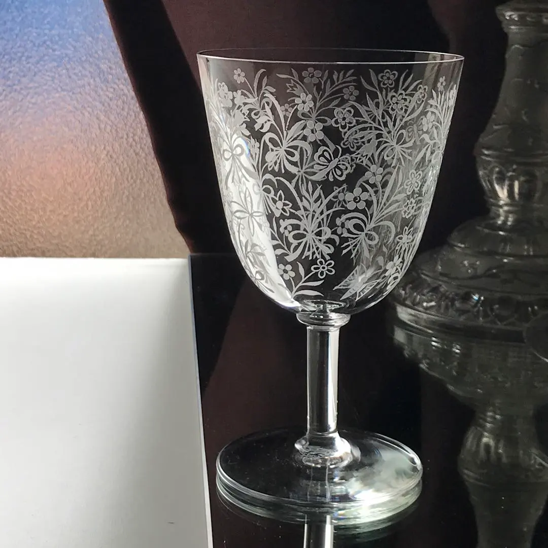 Thumbnail of Beautiful bouquet ♡ Old Baccarat Baccarat water glass (also for wine) ♡