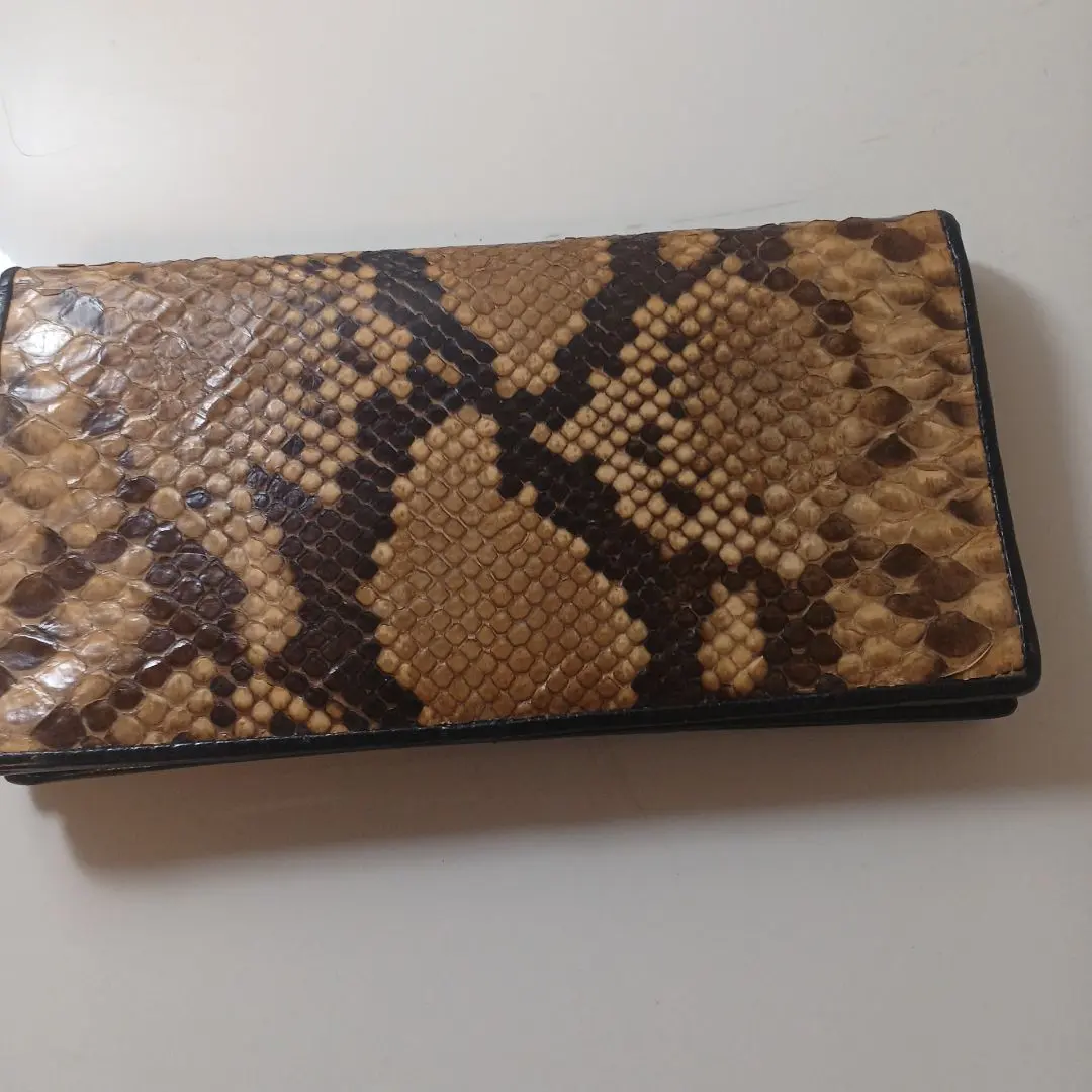 Thumbnail of Python leather long wallet. GENUINE LEATHER (genuine leather), genuine leather.