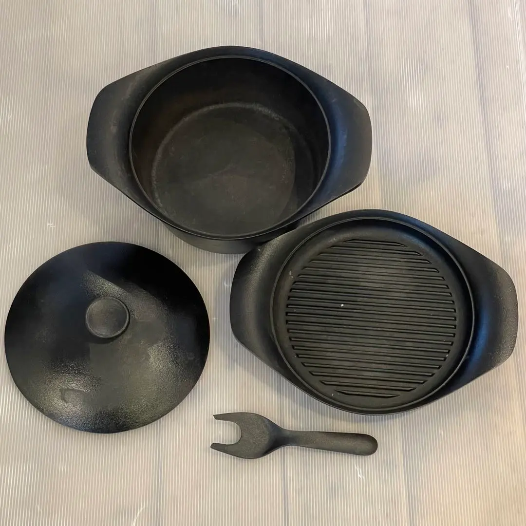 Thumbnail of Sori Yanagi Nambu Tekki Iron Pot, Deep 23cm, Iron Lid, Outdoor BBQ, IH Compatible