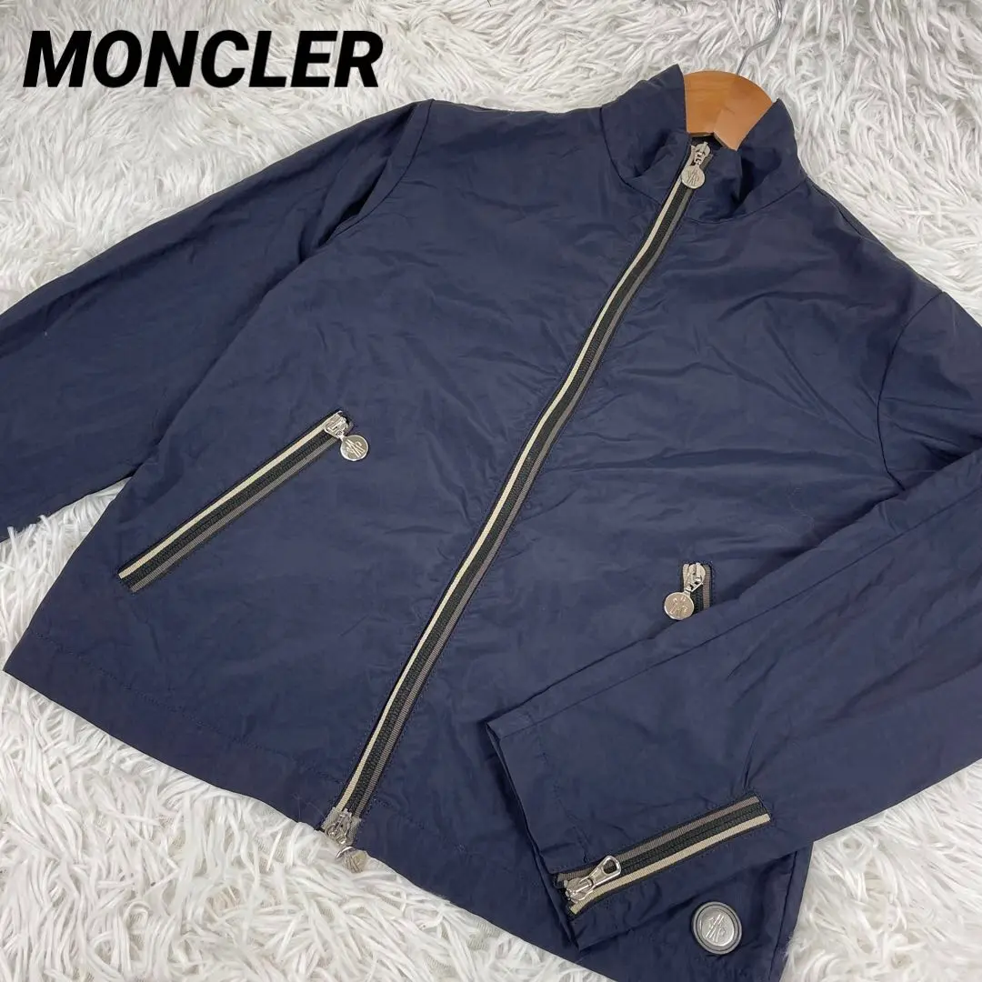Thumbnail of MONCLER Moncler Zip-Up Nylon Jacket Navy Lightweight S