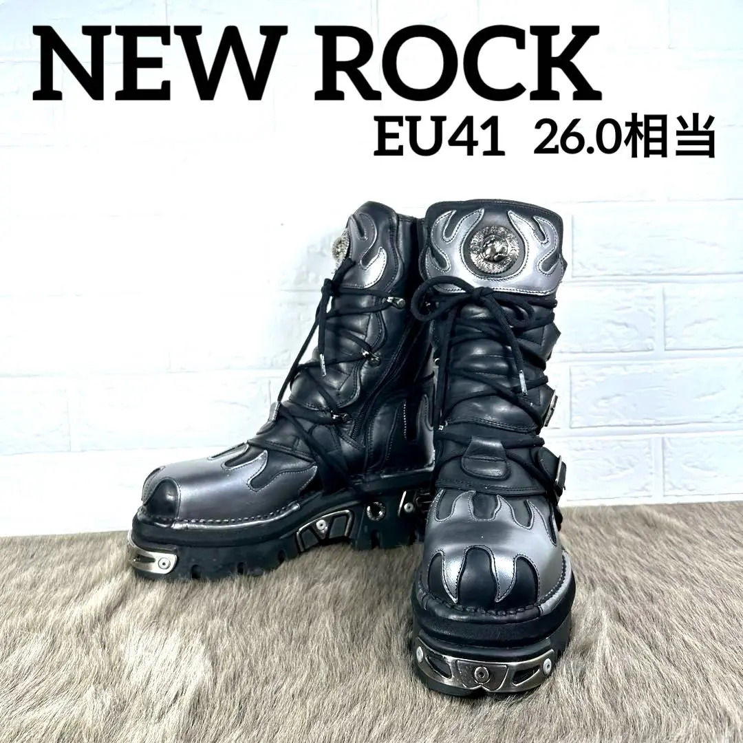 NEW ROCK 厚底 ブーツ スニーカー サイズ 41 - メルカリ