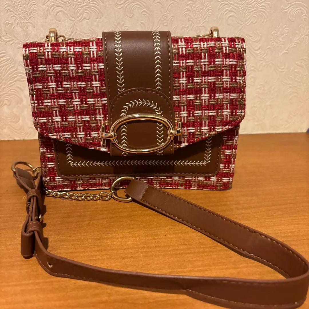 Thumbnail of Checkered Tweed Shoulder Bag