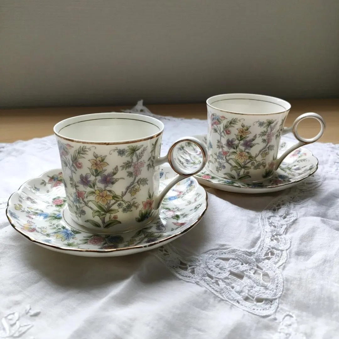 桃山陶器 花鳥紋 迷你咖啡杯 & 茶碟 的縮圖