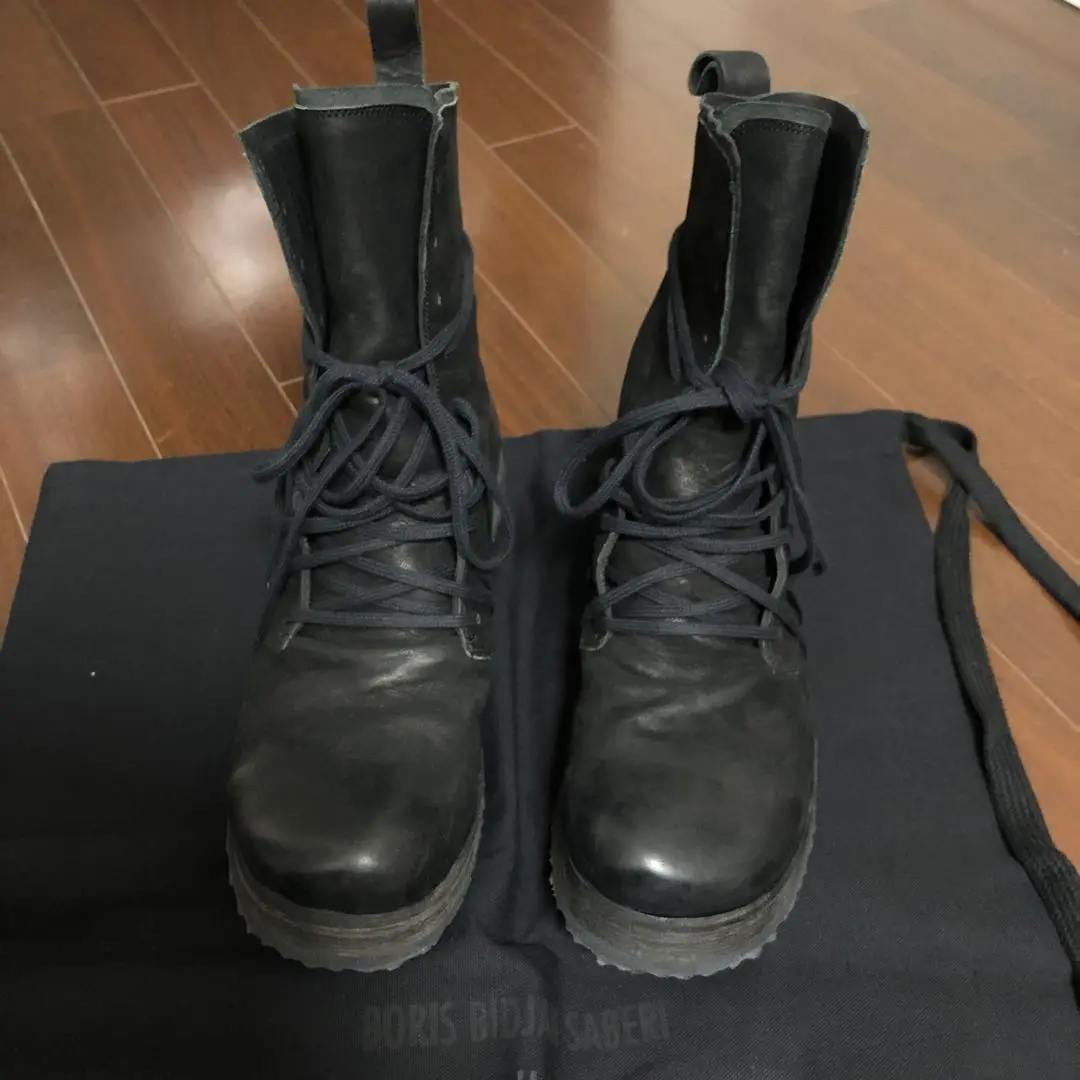 ボリスビジャンサベリ　ミリタリーブーツ ブラック レザー Recommend BOOTS vol.1 “BORIS BIDJAN SABERI” BOOTS2