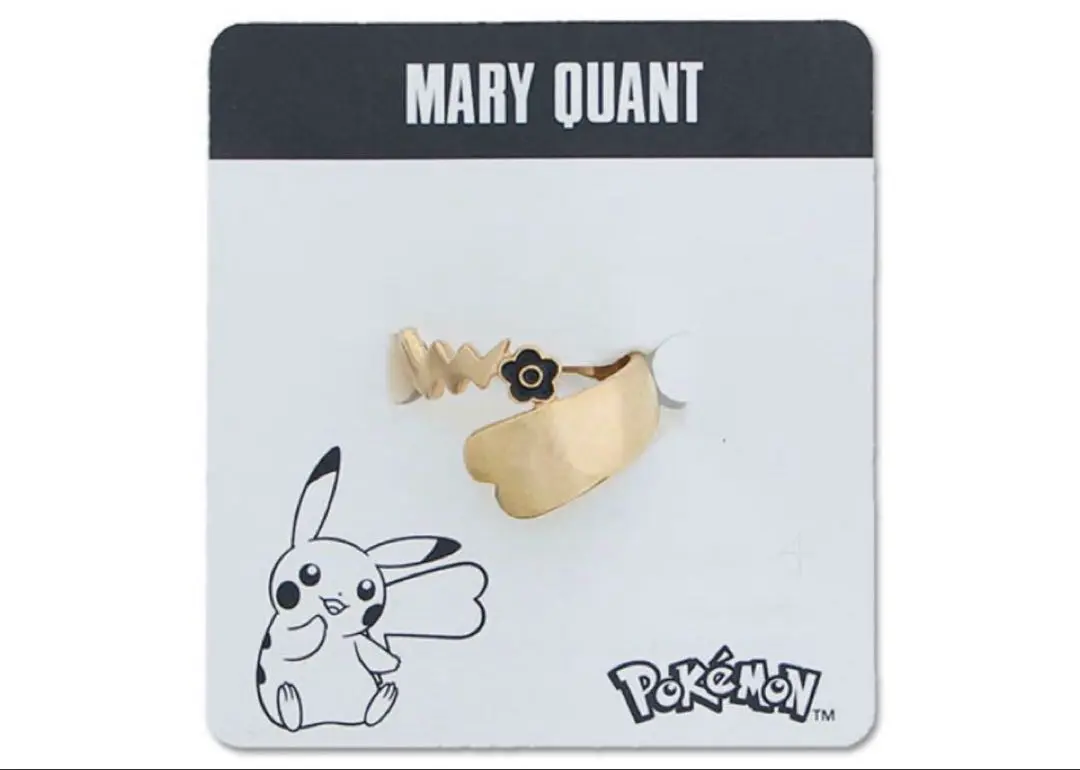 マリークワント　ポケモン　ピカチュウ　テールリング　ゴールド マリークワント MARY QUANT メタルピカチュウ リング （ゴールド