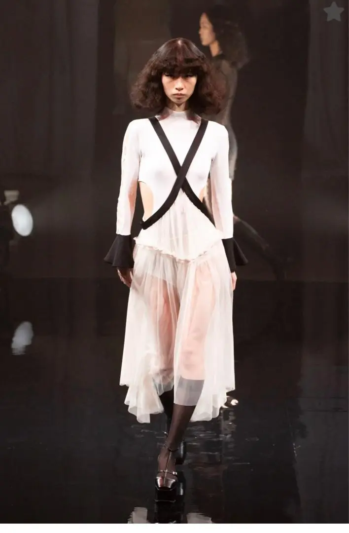 FETICO 23ss シースルーシフォンブラウス FETICO 23ss シースルーシフォンブラウス