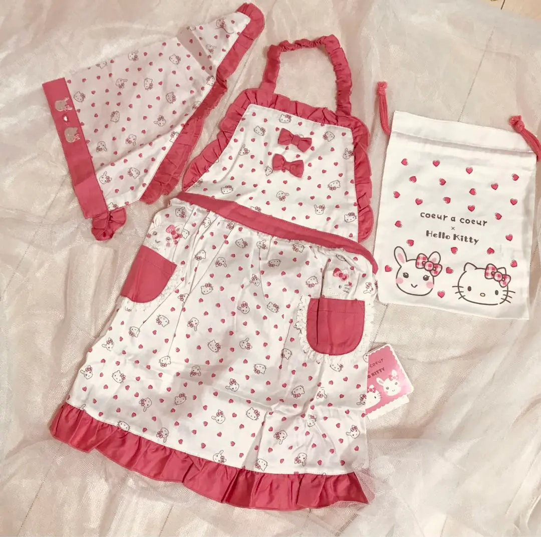 クーラクール♡サンリオエプロンワンピース♡100センチ 新品セット クーラクール】エプロン風ワンピース100cm - メルカリ