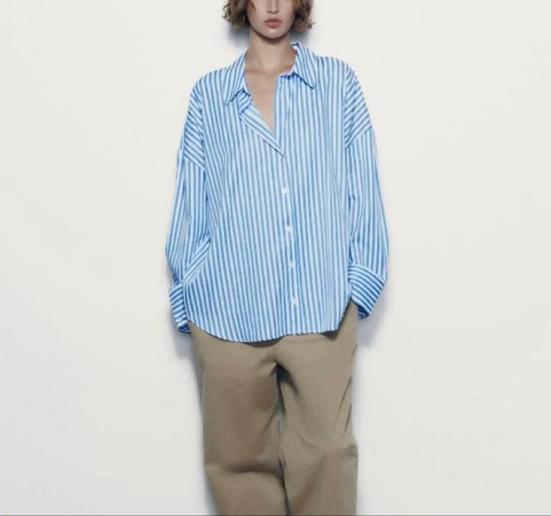 Thumbnail of ZARA Striped Poplin Shirt