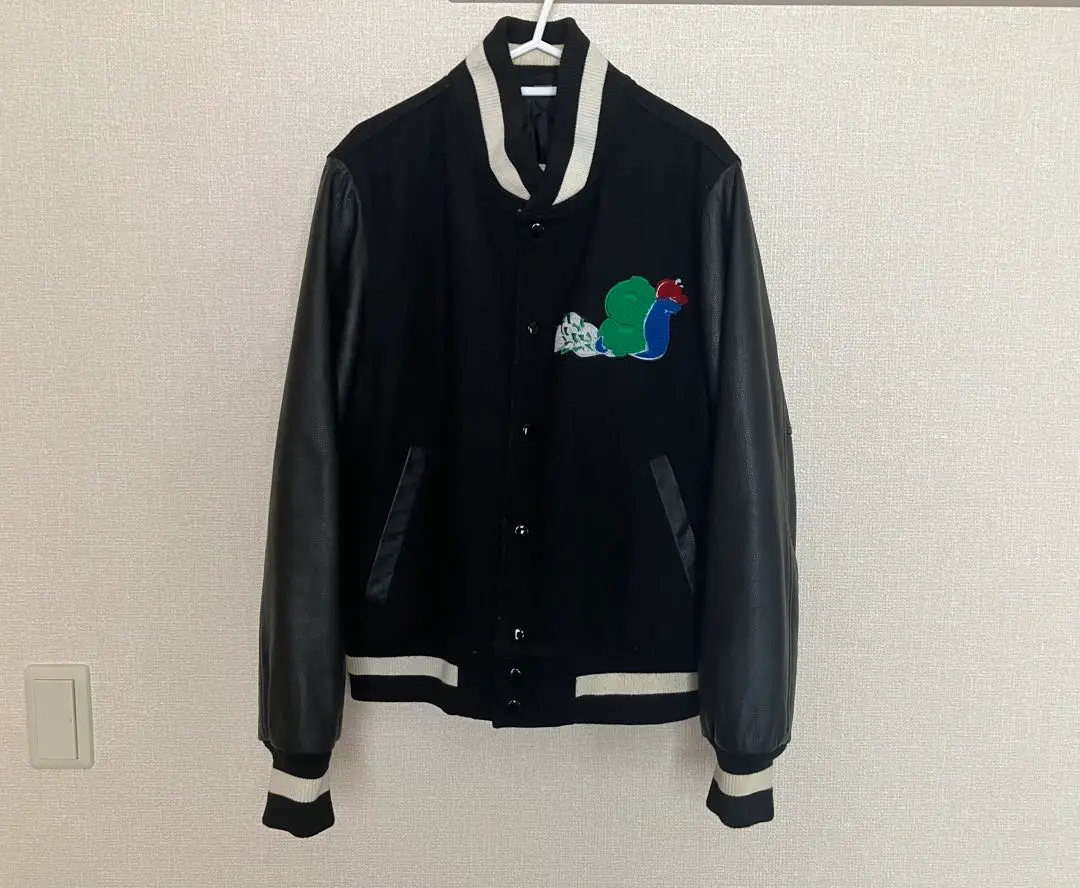 【Slowbucks.TV】 スロウバックス スタジャン 本革レザー袖 刺繍 最新 Slowbucks.TV】 スロウバックス 刺繍 本革レザー袖