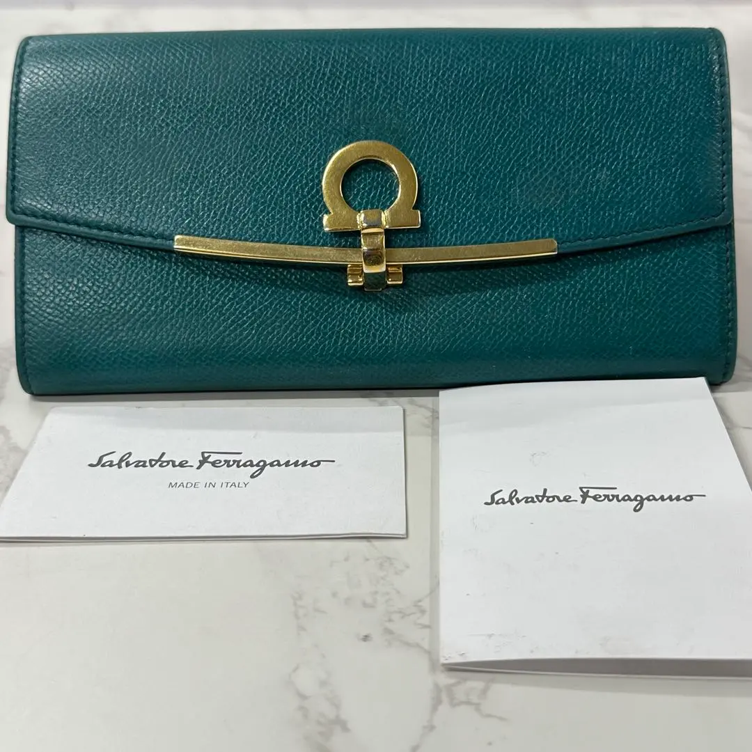 Thumbnail of Like new! Current Salvatore Ferragamo wallet, bi-fold, long wallet, Gancini