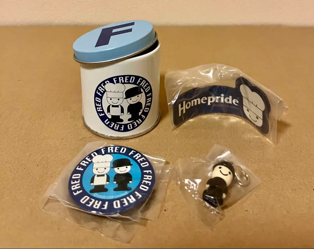 ビンテージHomepride フレッド君　トム君　陶器　壁掛け時計 Homepride】フレッド君 フラワーシフター（小麦粉入れ）25th