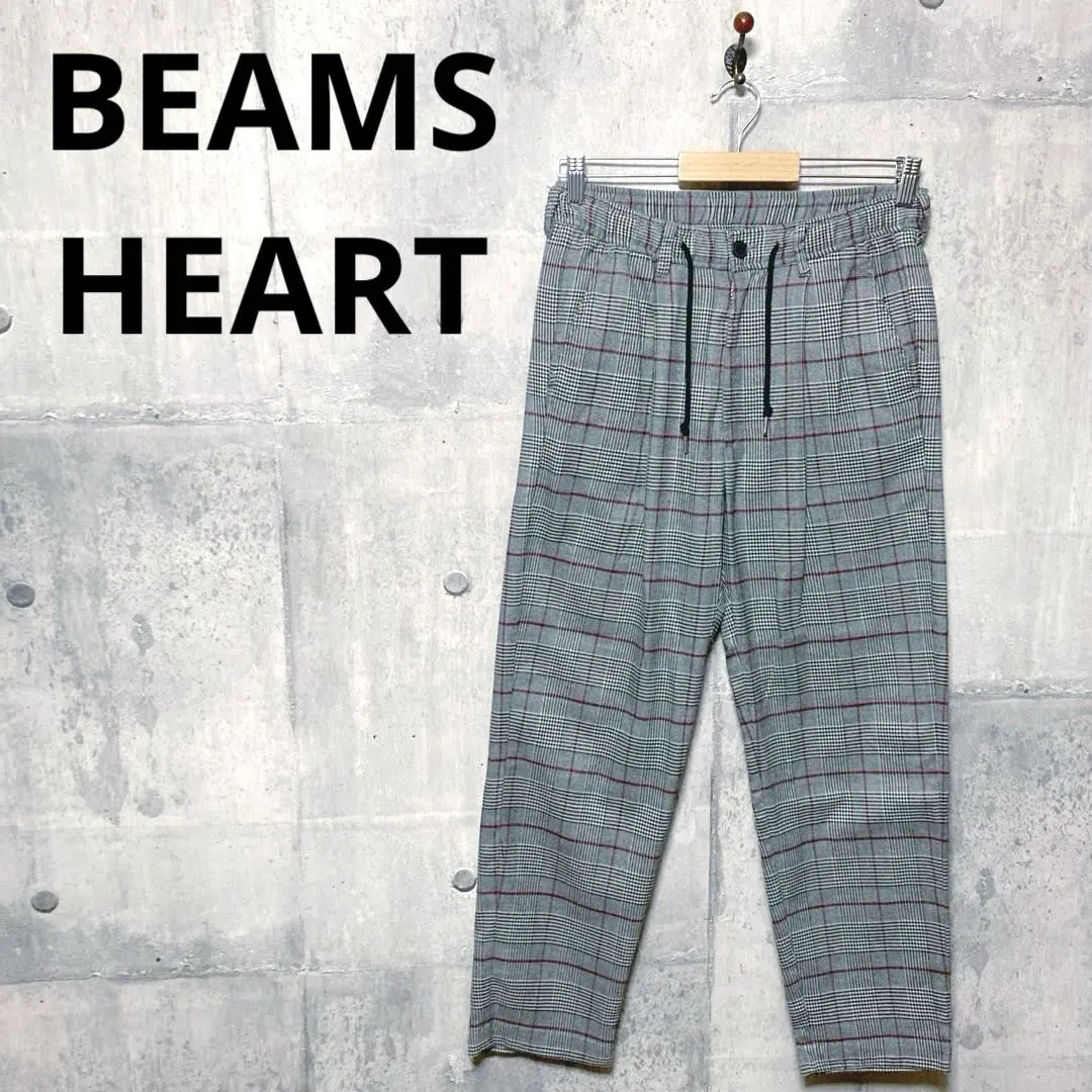 Thumbnail of BEAMS HEART Men's Tapered Check Easy Pants