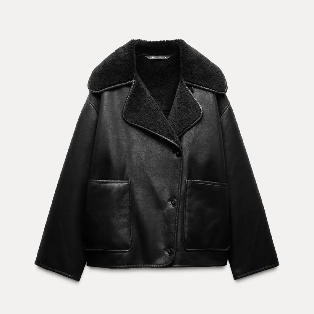 【美品】ZARA ZWコレクション　リバーシブルジャケット　ブラック　S ZWコレクション リバーシブルジャケット - ブラック | ZARA